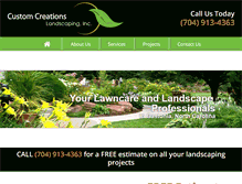 Tablet Screenshot of customcreationslandscapinginc.com